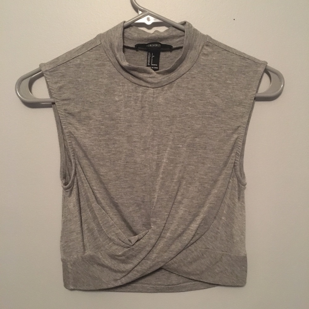 Grey crop top